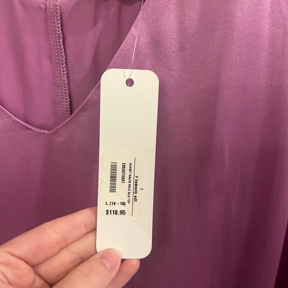 Soft Surroundings Heavenly Soft Silk Poncho Style Top Purple Lilac Large - Picture 7 of 7